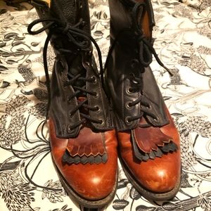 Roper leather boots size 8
